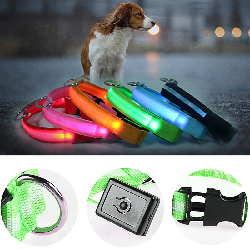 GlowPup LED Safety Collar - Nighttime Visibility for Dogs